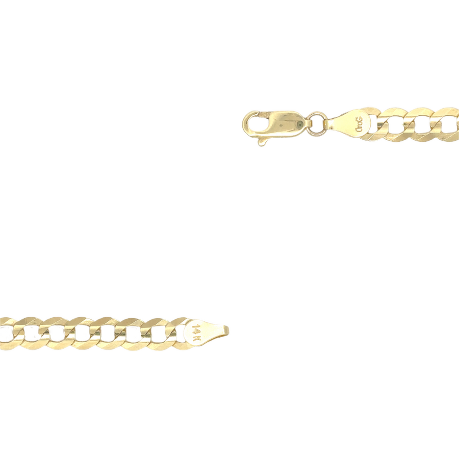 Men’s 14k Gold Cuban Link Bracelet – 20.7 cm