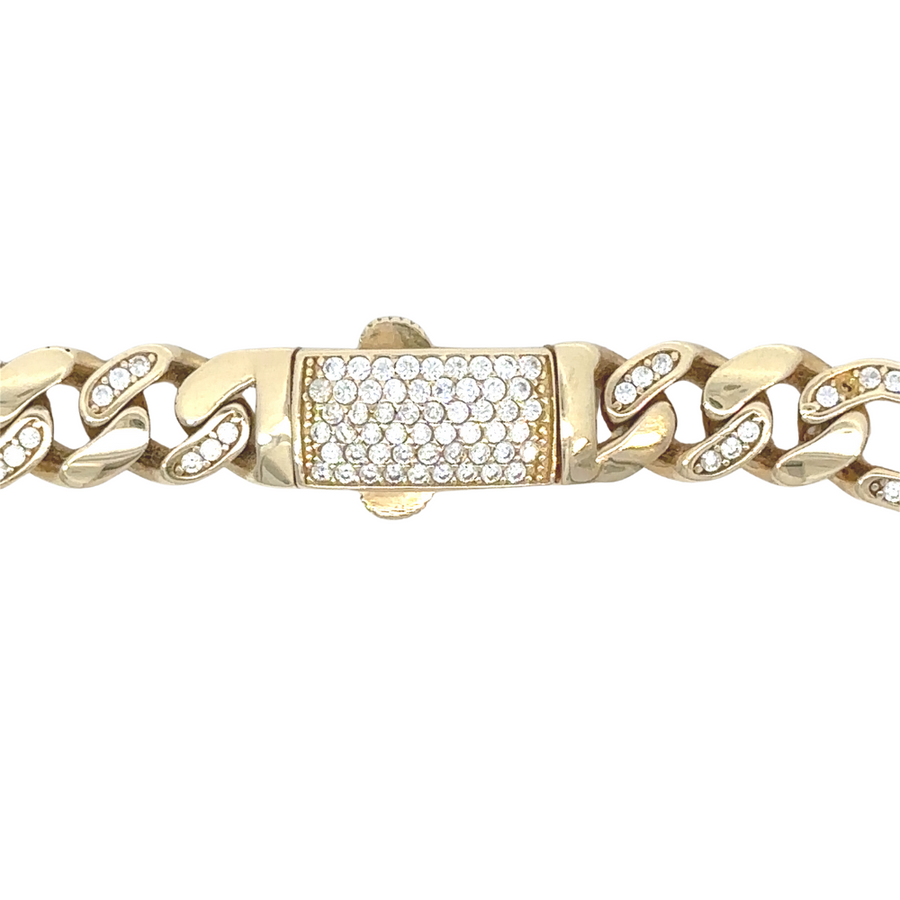 14k Gold Men's Bracelet – 18.5 cm Elegant Design