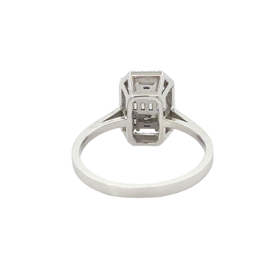 14k Gold Rectangular Diamond Ring – 2.40 CT for Women