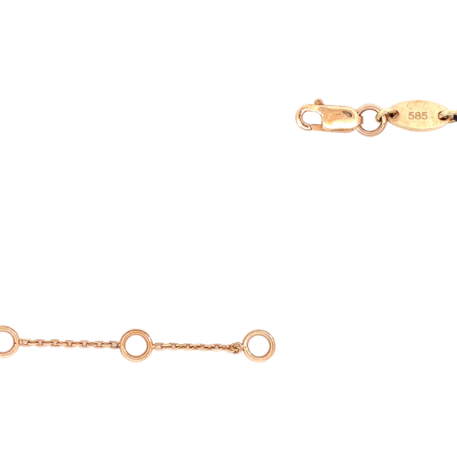 18k Gold Blue Bracelet – Adjustable &amp; Elegant