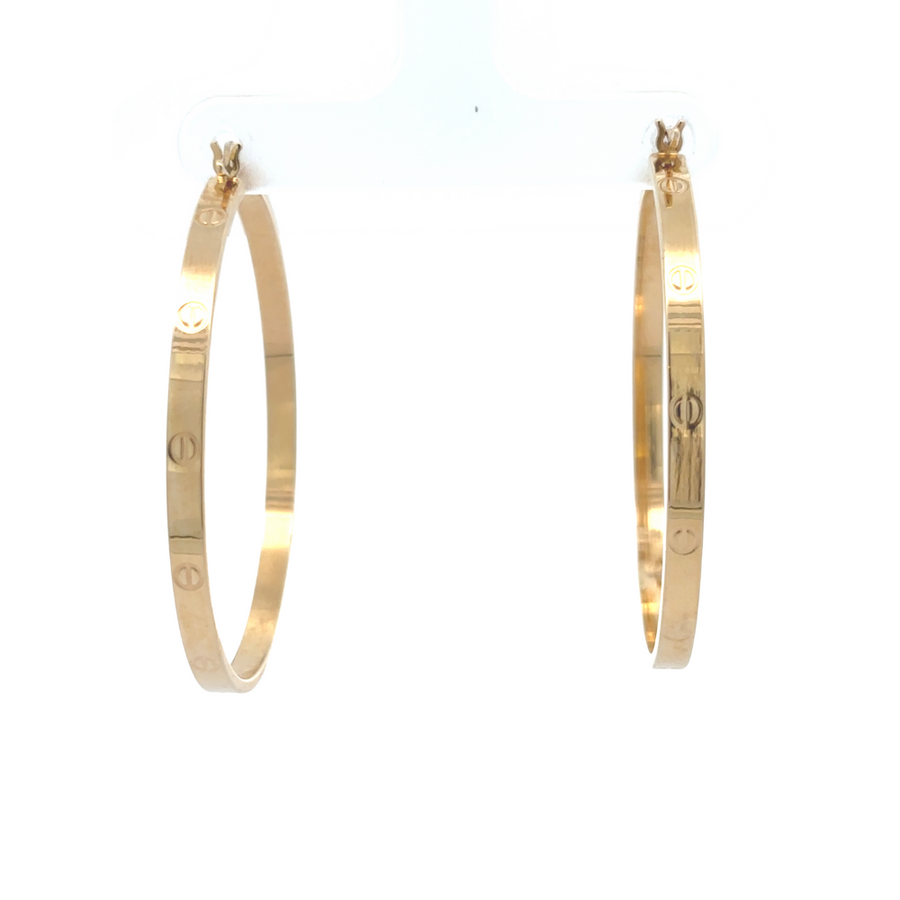 14k Gold Earrings – 40mm