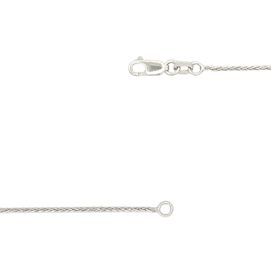 14k White Gold Chain – 22 Inch Unisex Necklace