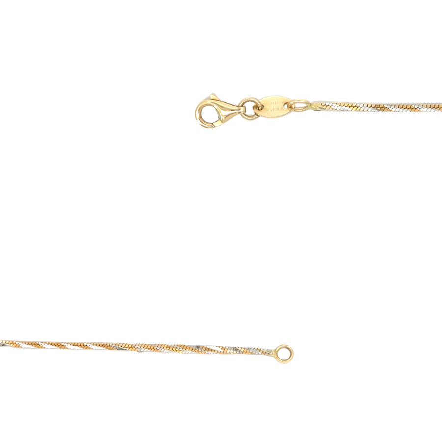 14k Gold Chain Fact Line 2 Tones