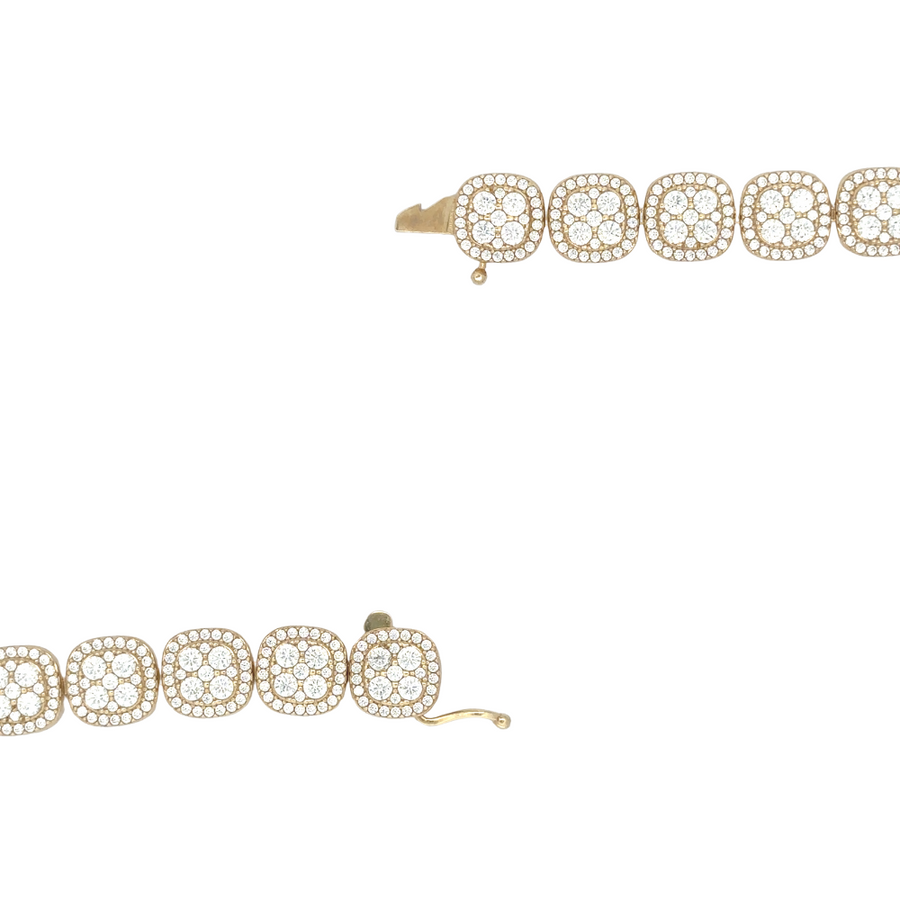 14k Gold Multi-Cuad Bracelet with CZ – Elegant Design for Women