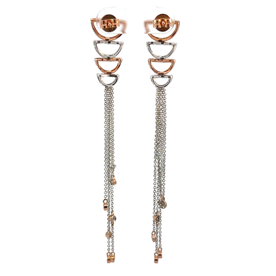 14k Gold 2-Tone Earrings with 5.57 CTs of Diamonds for Women