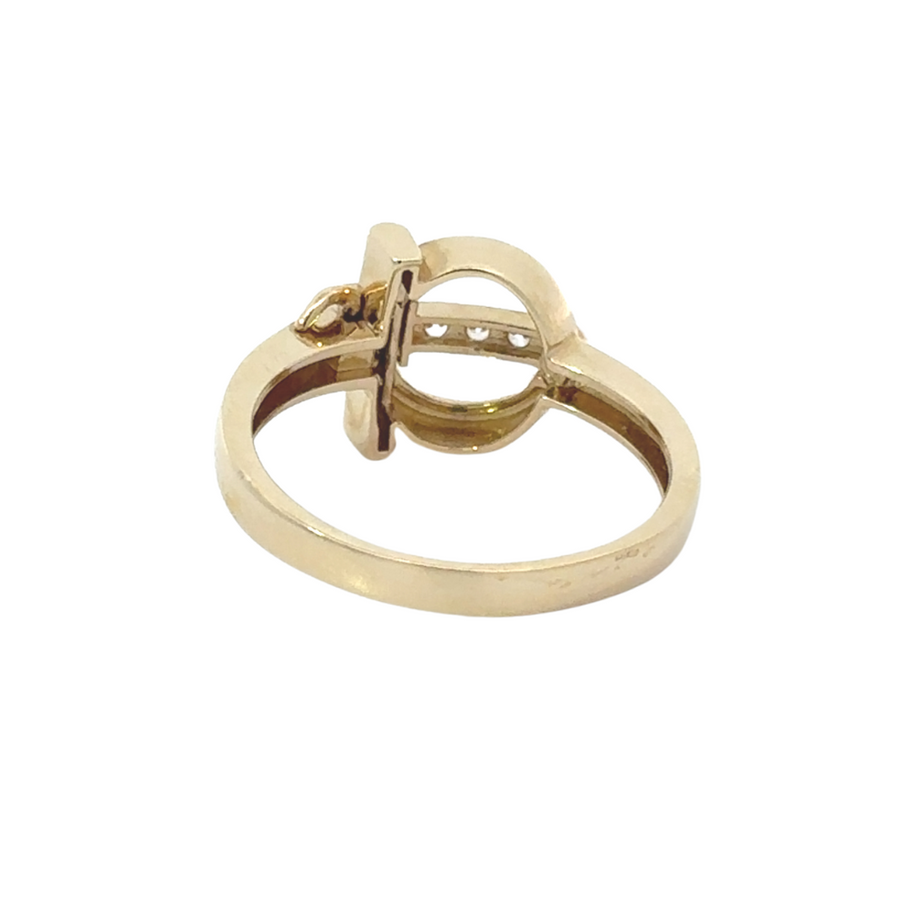 14k Gold XS Solid Circle Ring – Minimalist Elegance