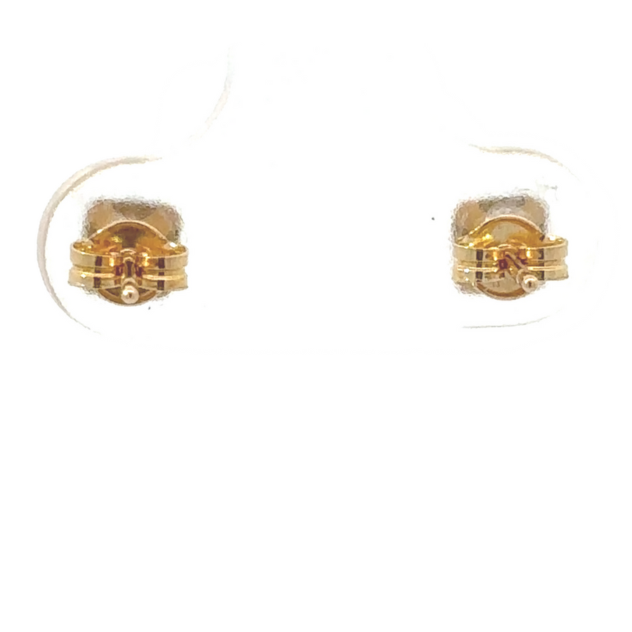 18k Gold Stud Earrings with CZ – For Women & Babies