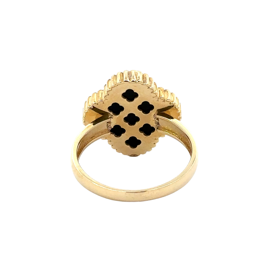 14k Gold Ring with Black Accent - Size 7 for Women