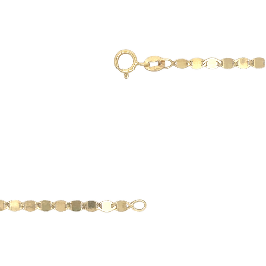 14k Gold Bracelet with Mirror-Link Design – Sleek & Elegant