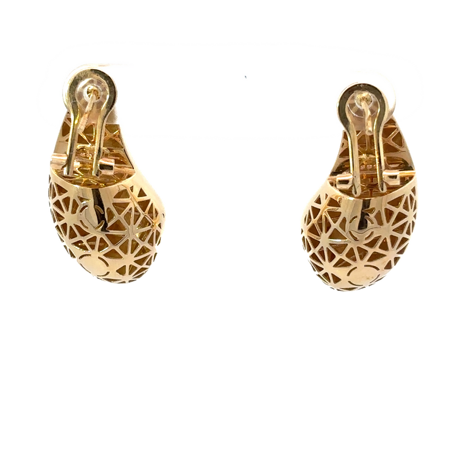 14k Gold Large Drop Earrings – Statement Elegance