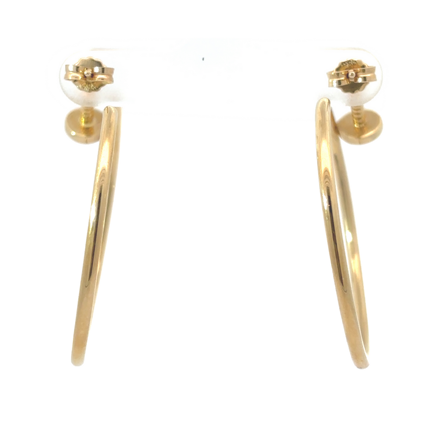 Elegant women’s 40mm gold hoops with a timeless design