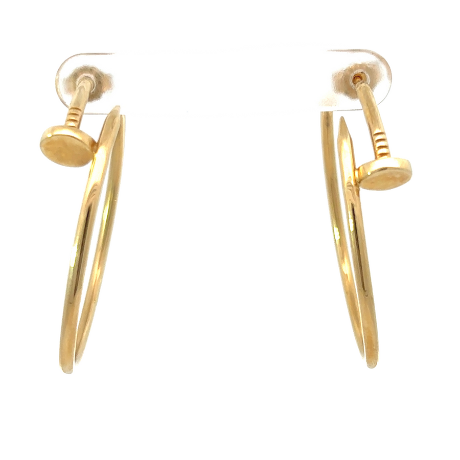 40mm 14k gold hoop earrings for women with polished finish