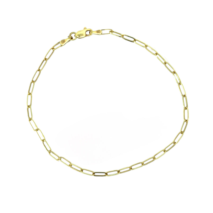 14k Gold Unisex Bracelet, 19 cm