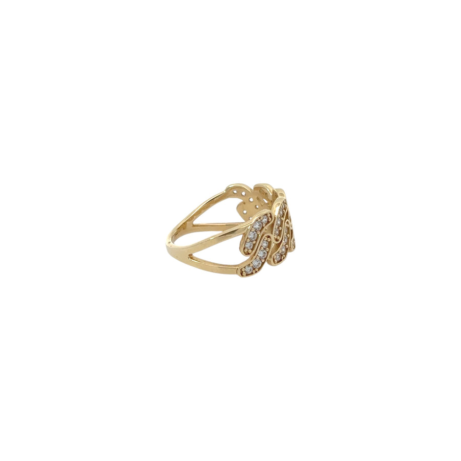 14k Gold Ring with Cubic Zirconia for Women