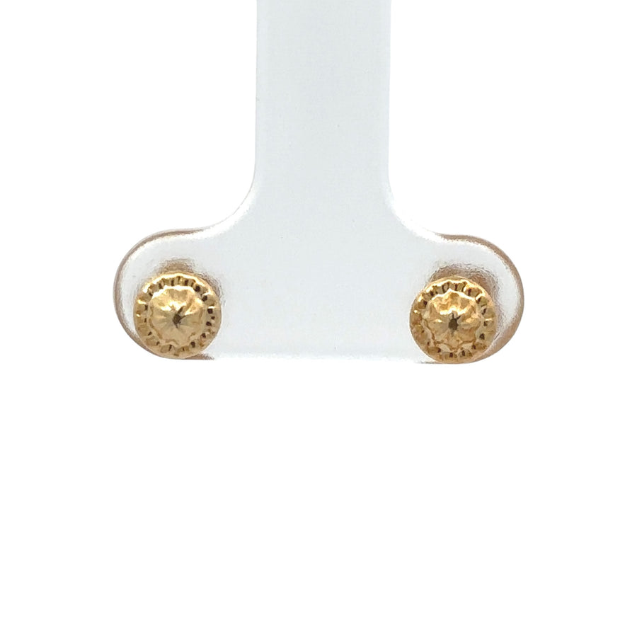 18k Gold Flower Earrings for Baby and Women – Timeless Elegance