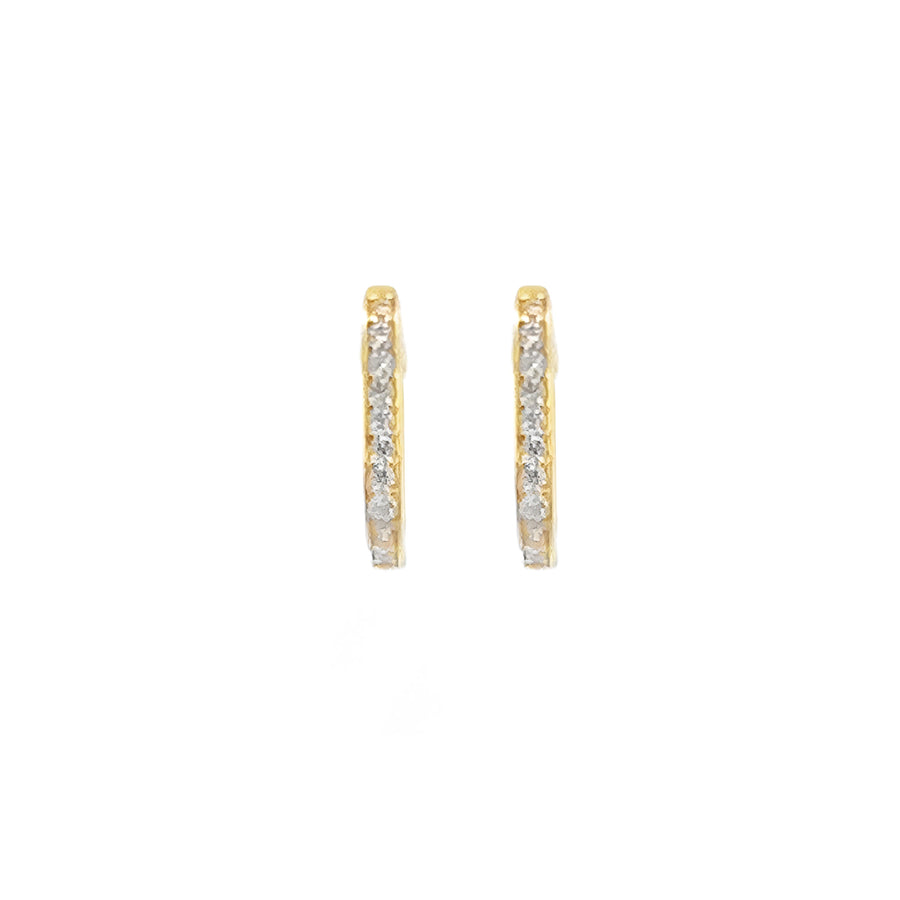 14K Gold Earrings with CZ for Women