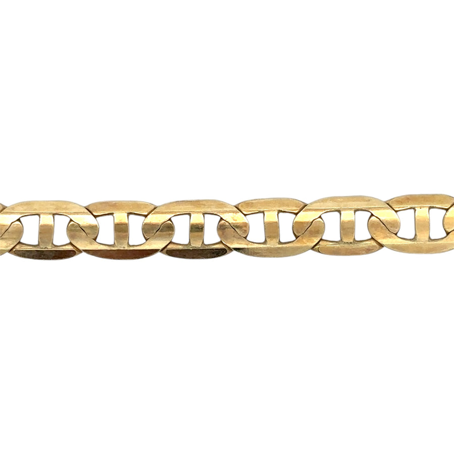 14k Gold Mirror Finish Bracelet for Men, 20 cm