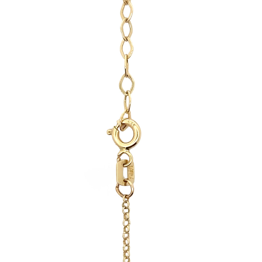 14k Gold Bracelet with Cubic Zirconia, 20 cm