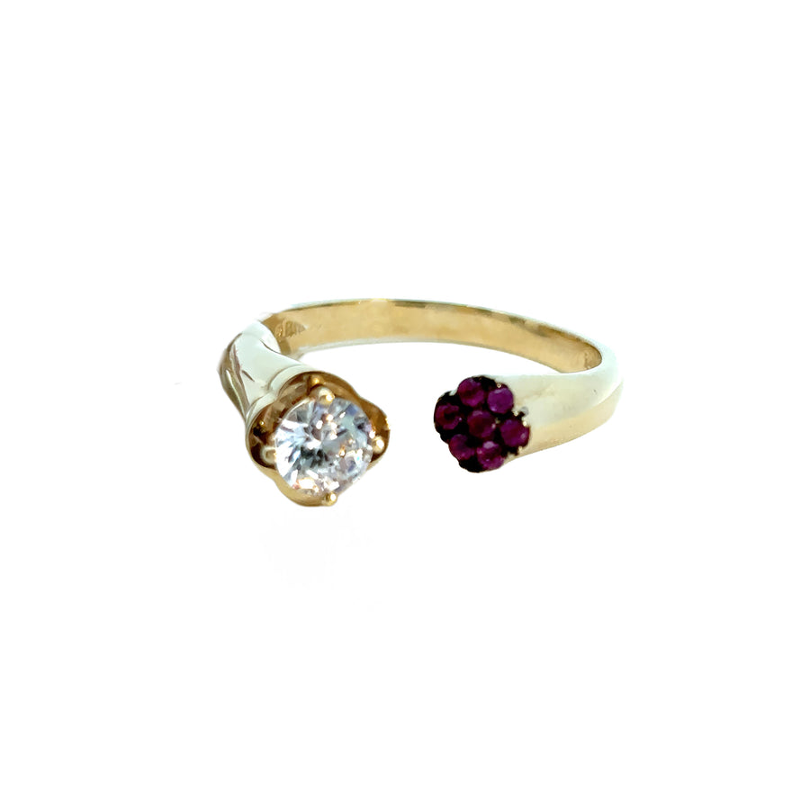 14k Gold Ring for Women - Free Size