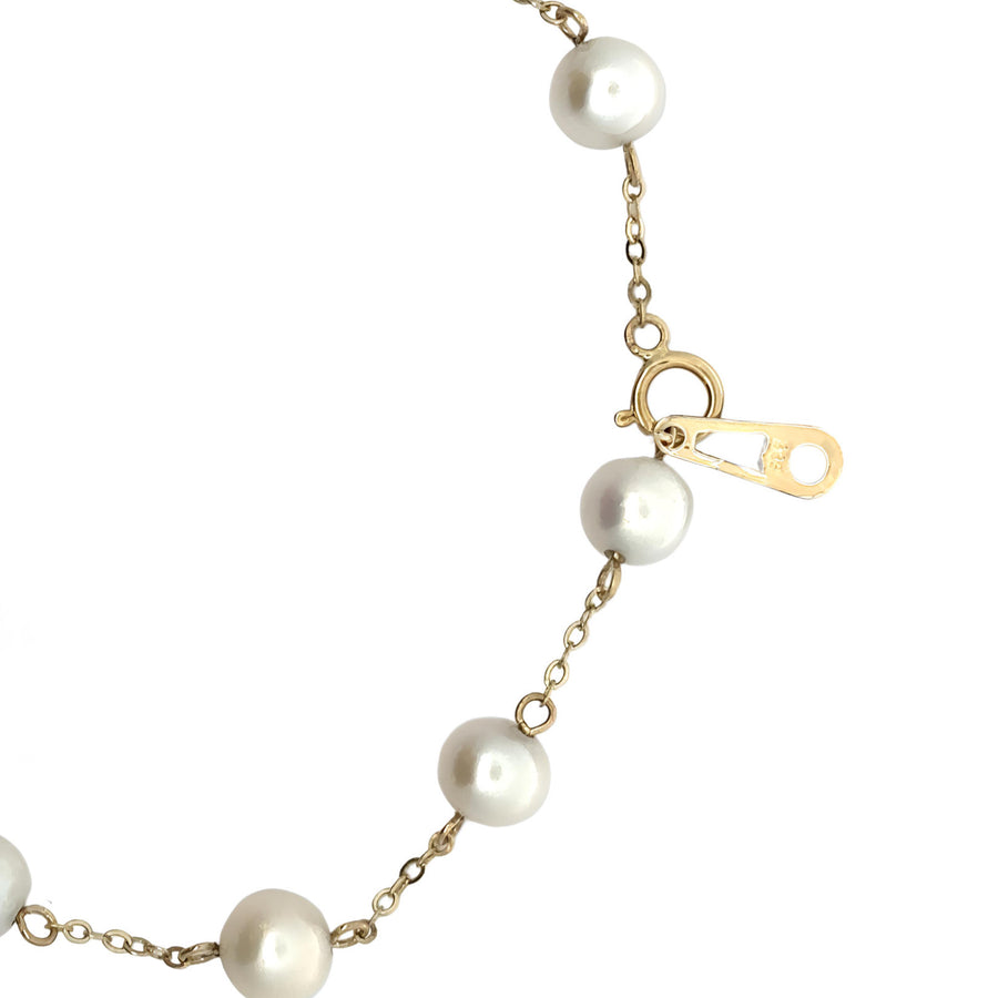 14k Gold Medium 11 Pearl Bracelet for Women