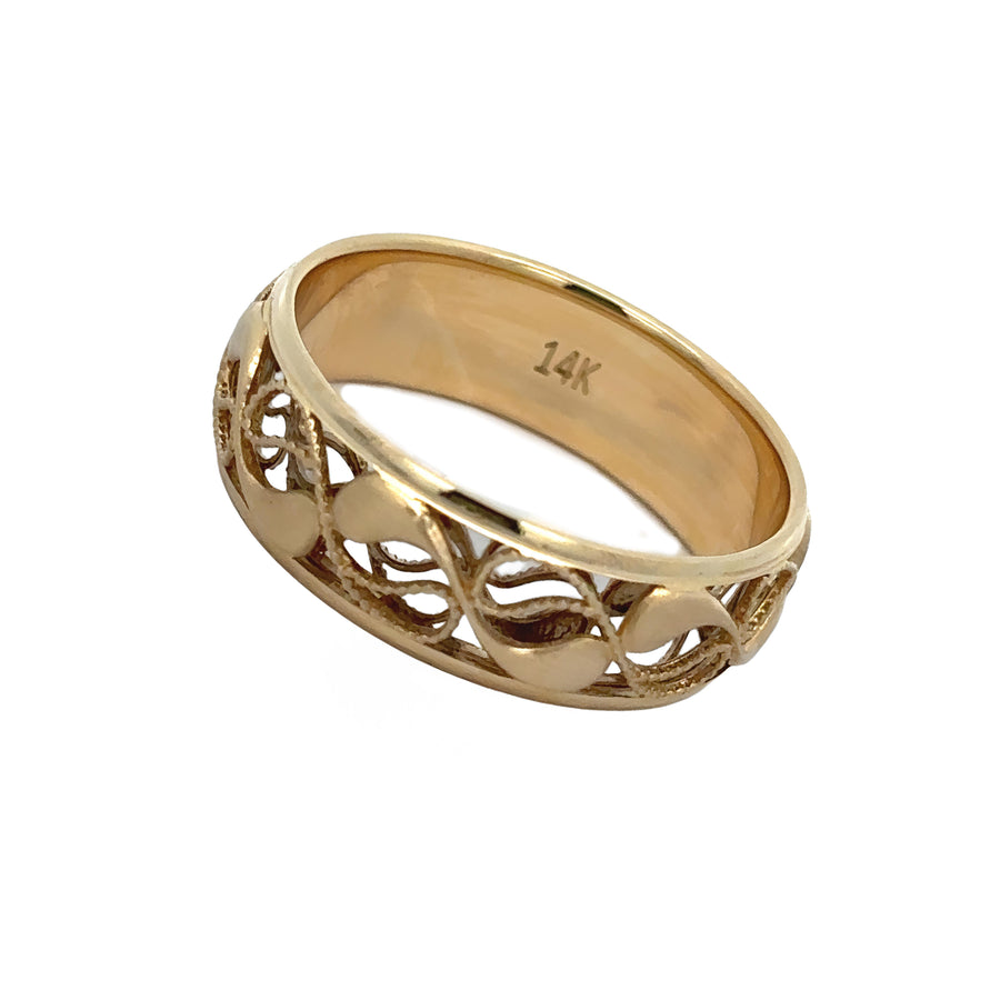 14k Gold Men's Infinity Band Ring - Size 10