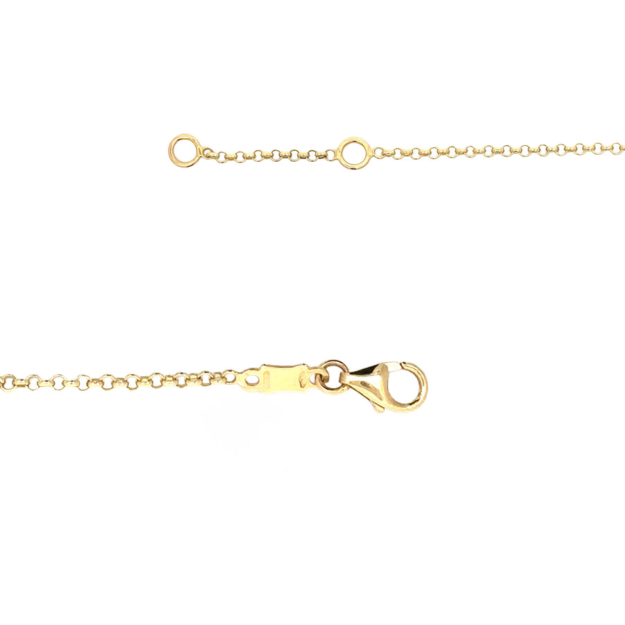 14k Gold Adjustable Baby Bracelet - 12.2 to 14.2 cm