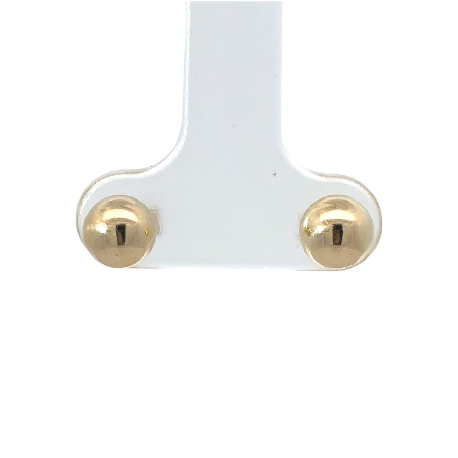 14k Gold Medium Solid Stud Earrings for Women and Babies