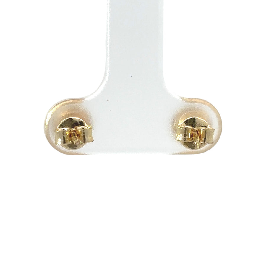 14k Gold Medium Solid Stud Earrings for Women and Babies