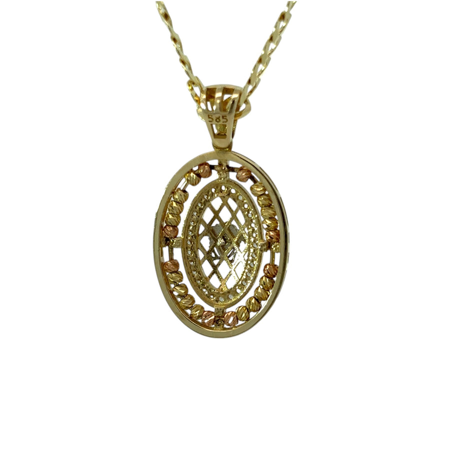 14k Gold Unisex Pendant – Classic and Versatile Elegance