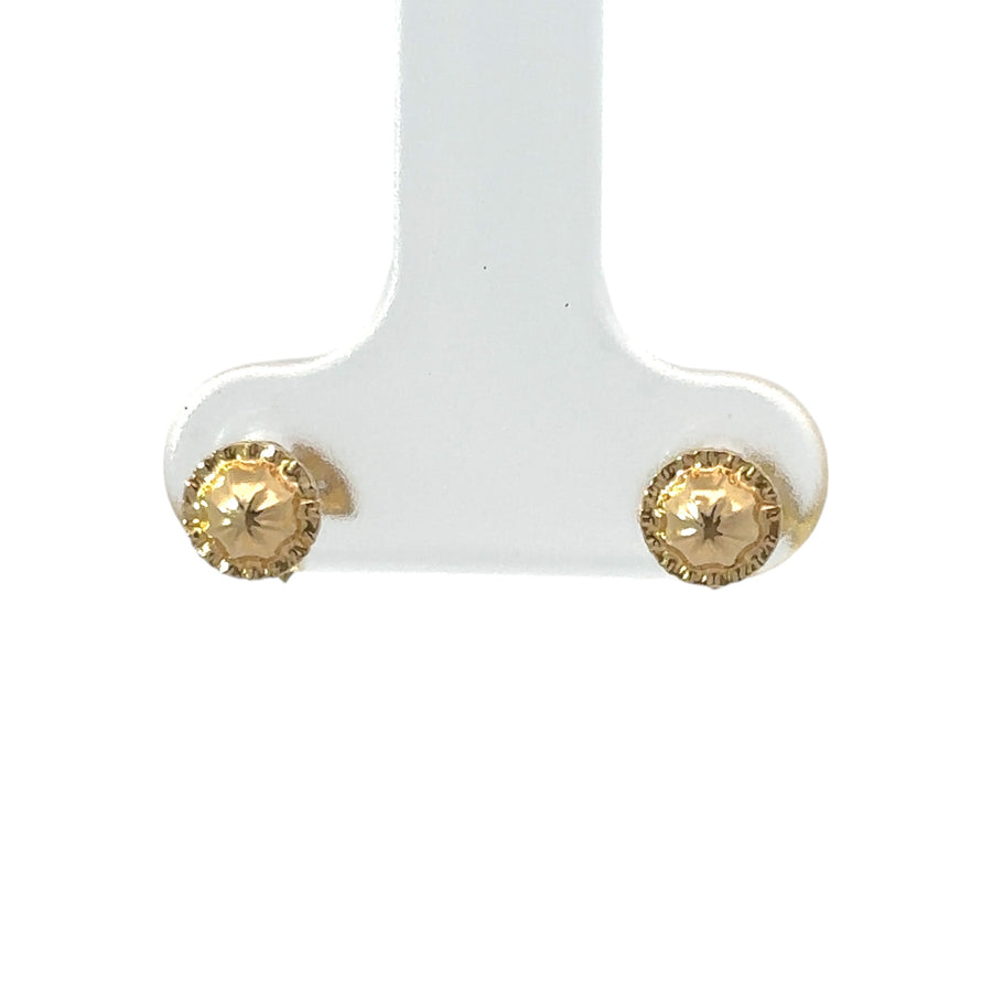 18k Gold Small Leaf Earrings with CZ for Women and Babies