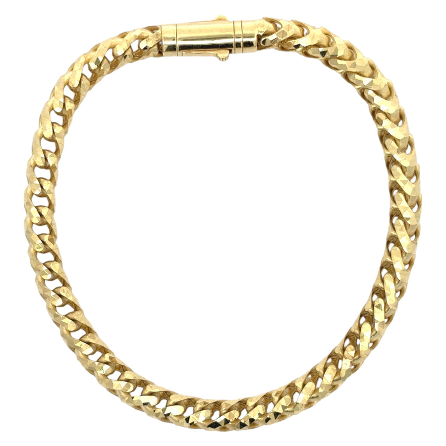 Men's 14k Gold Bracelet – Bold and Refined at 23.5 cm