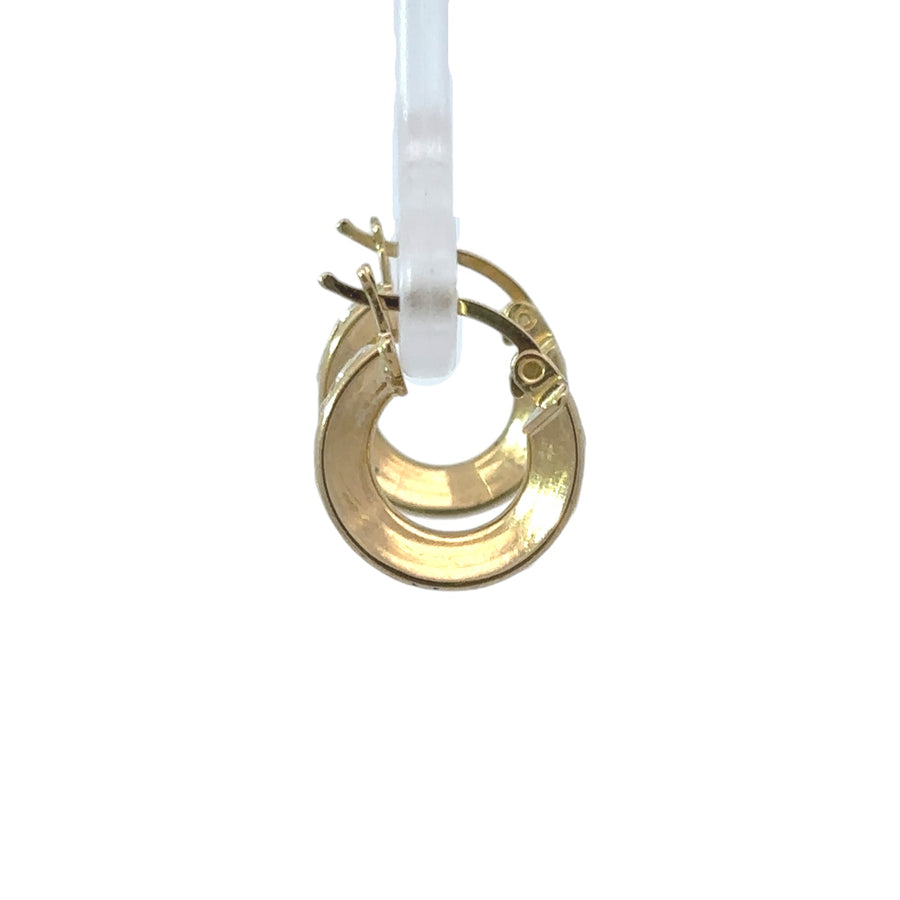 14k Gold XS Hoop Earrings with CZ for Women and Babies