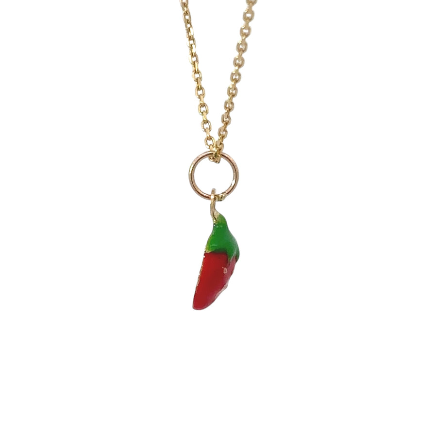 14k Gold Small Strawberry Pendant