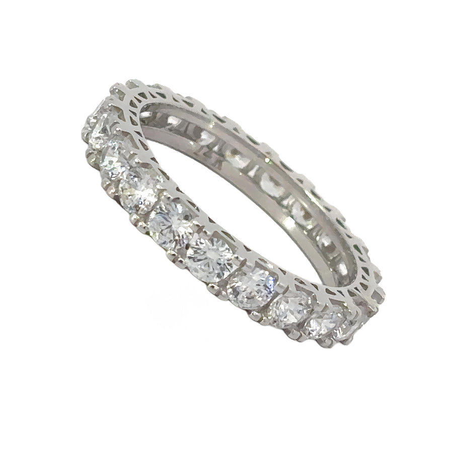 14k White Gold All CZ Ring for Women