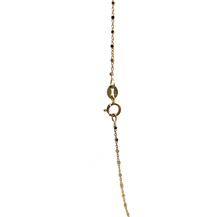 14K Yellow Gold 20-Inch Unisex Elegant Chain Necklace