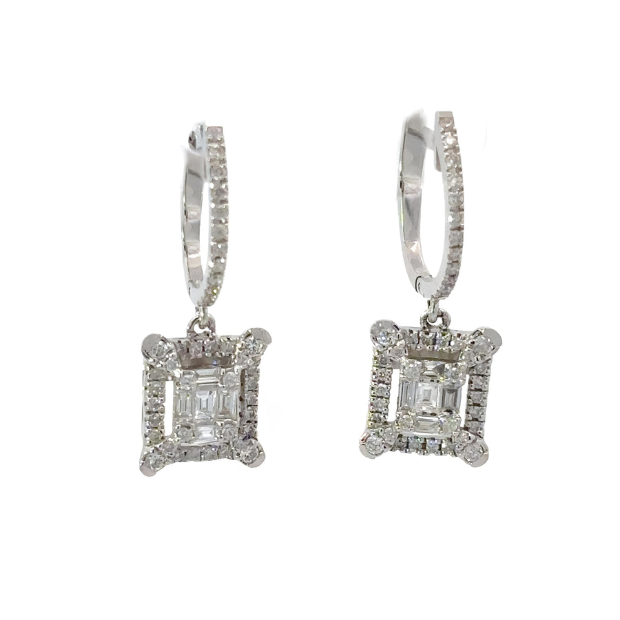 14k Gold Diamond Earrings