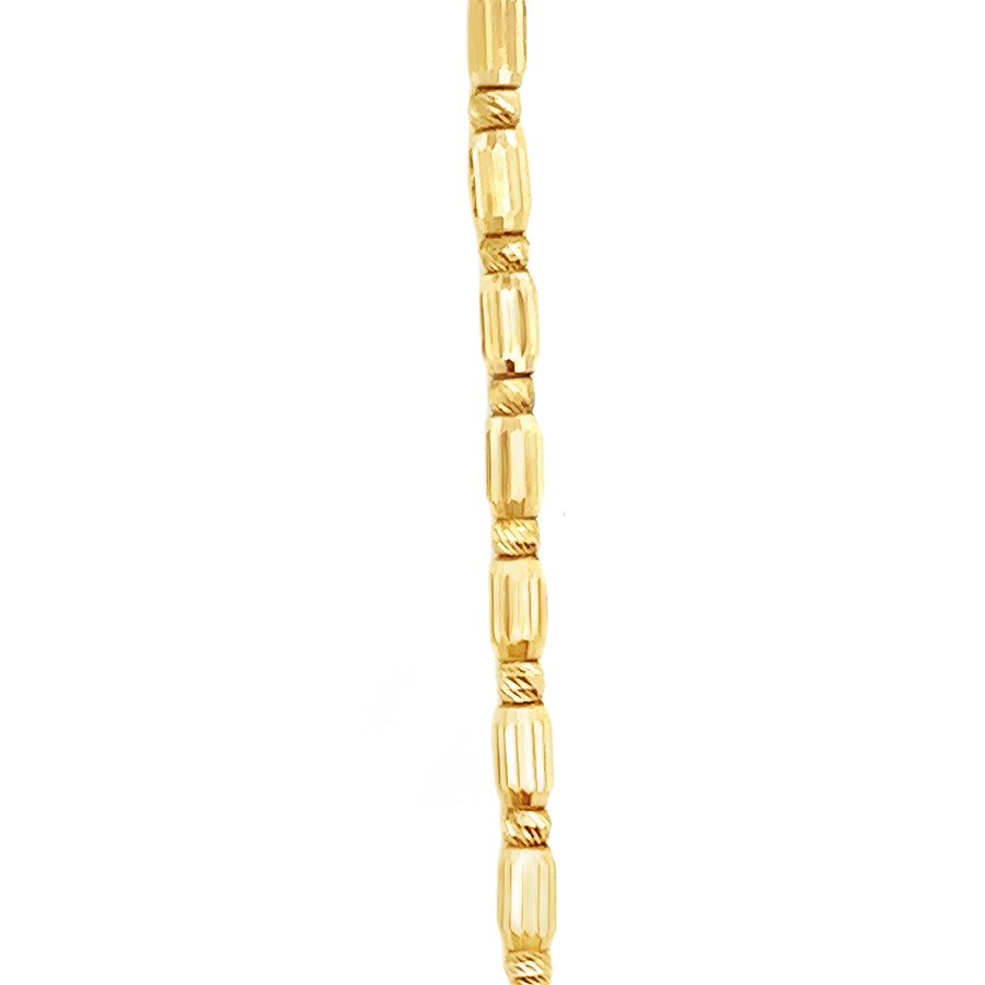 Bracelet Faceted in 14K Gold for Women - 20 cm