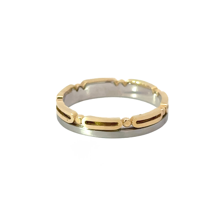 14k Gold Two-Tone Ring for Men