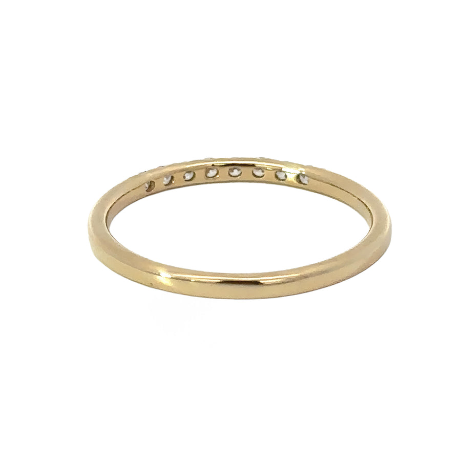 14k Gold Ring Solid with CZ for Women - Size 8