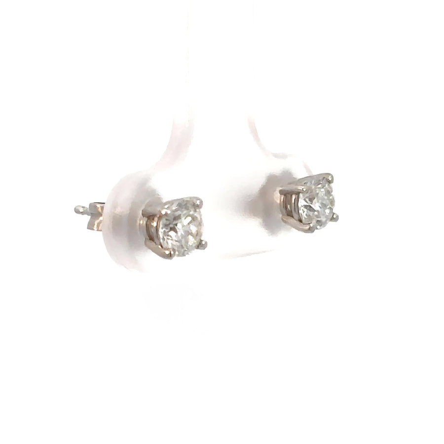 14k Gold Diamond Studs - 0.73 CTW