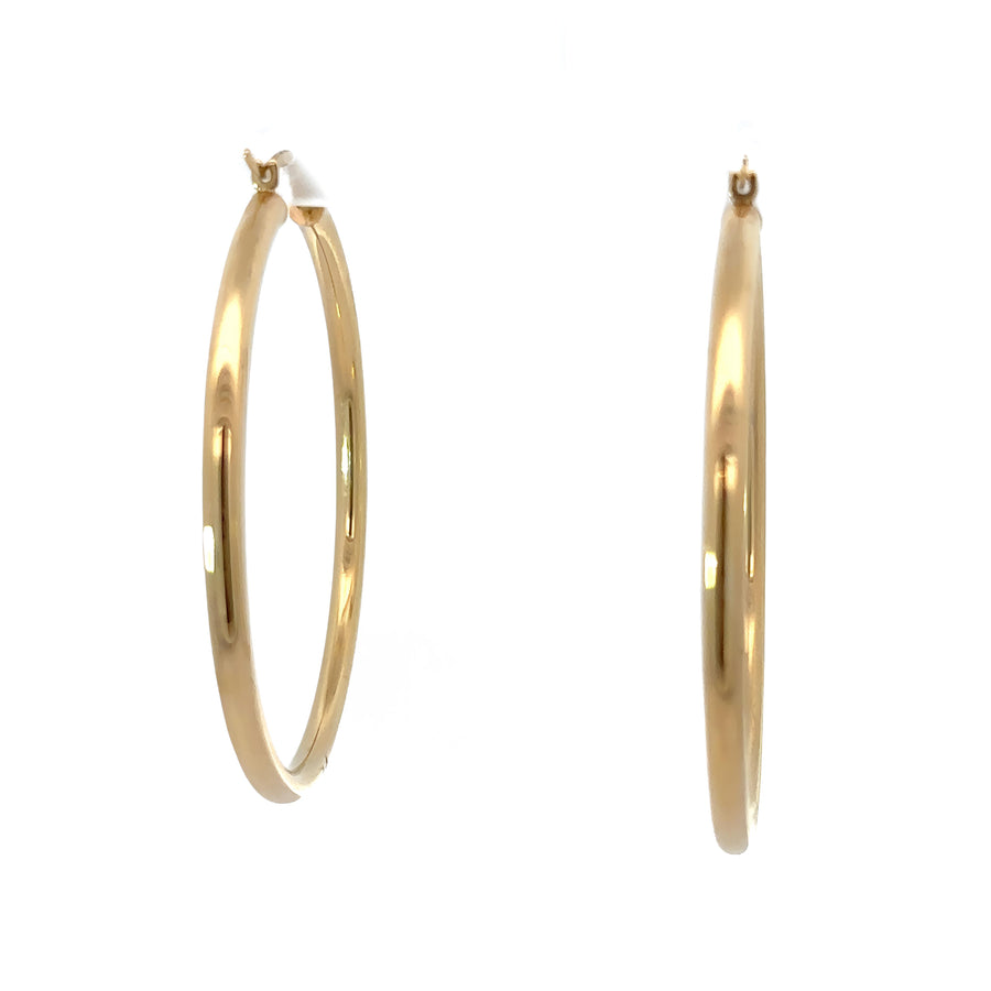 14k Gold Hoop Earrings - 49 mm