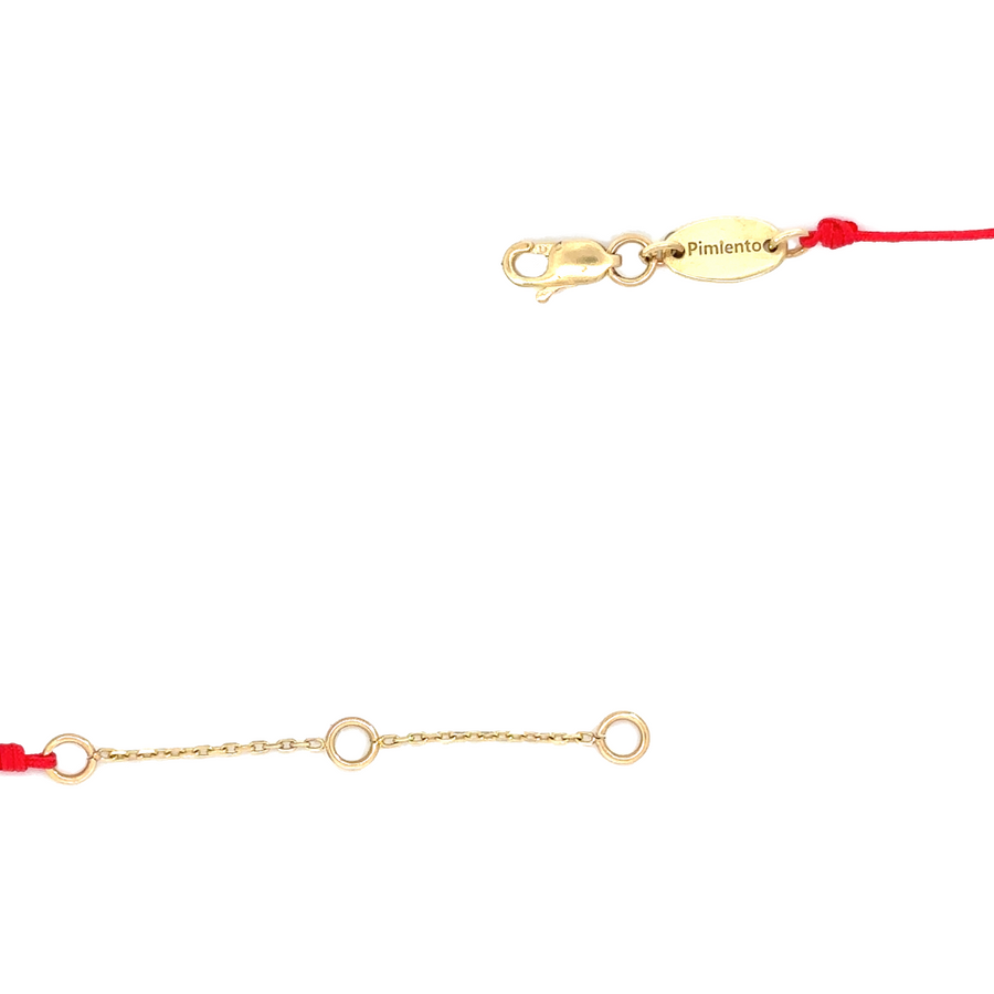 18k Gold Red Bracelet – Adjustable &amp; Elegant