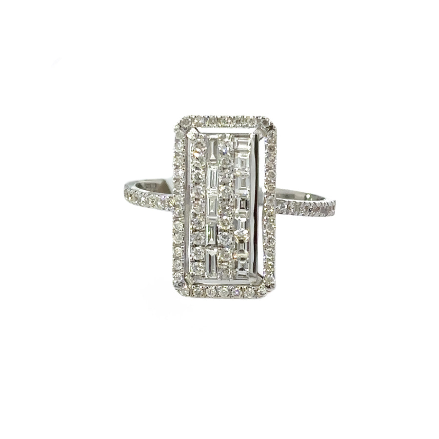 14k White Gold Diamond Ring (Set 1)