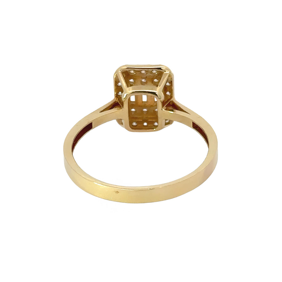 14k Gold Ring with CZ for Women, Size 7.5