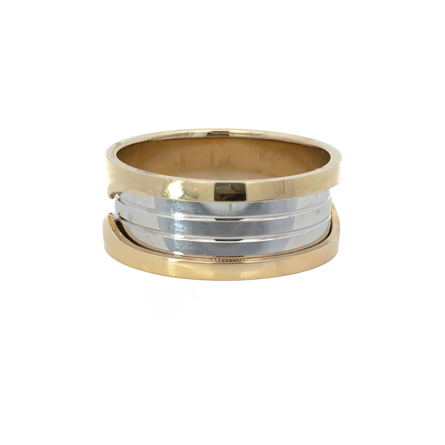 14k Gold Ring 2 Tones for Men - Size 11