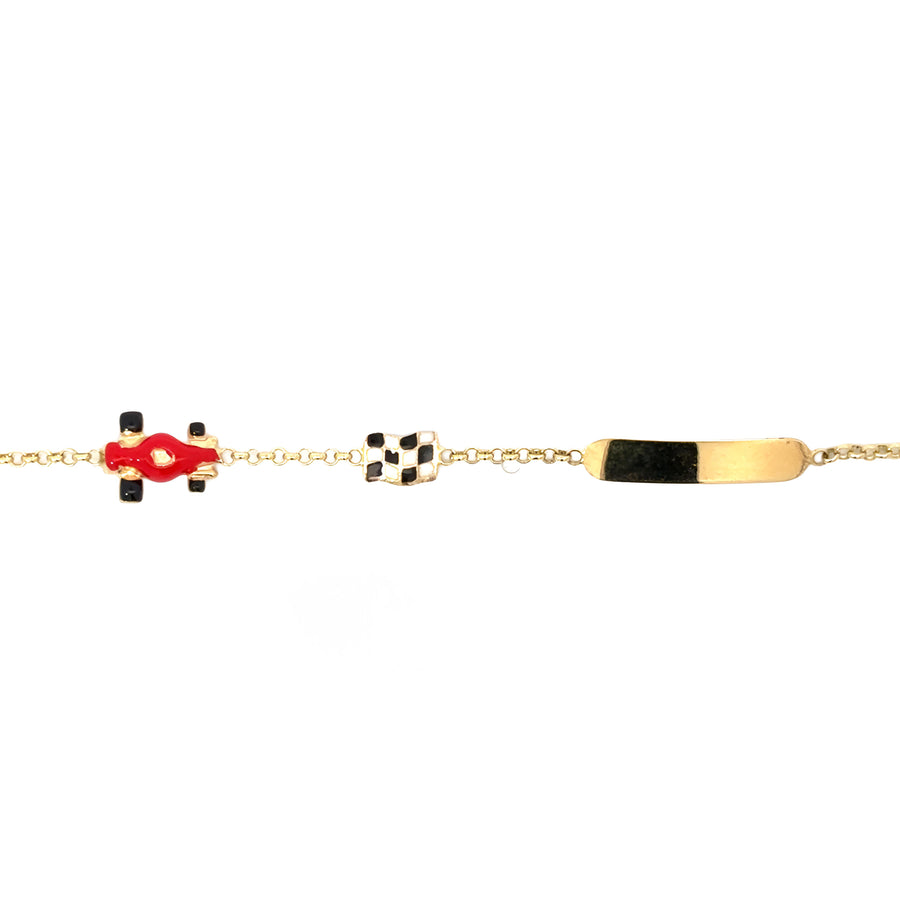 14k Gold Adjustable Baby Bracelet - 12.2 to 14.2 cm