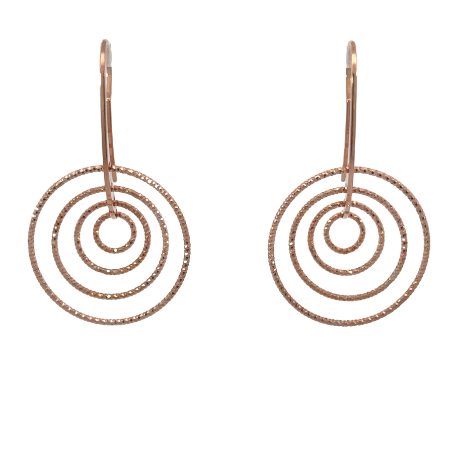 Elegant sterling silver earrings with circular design