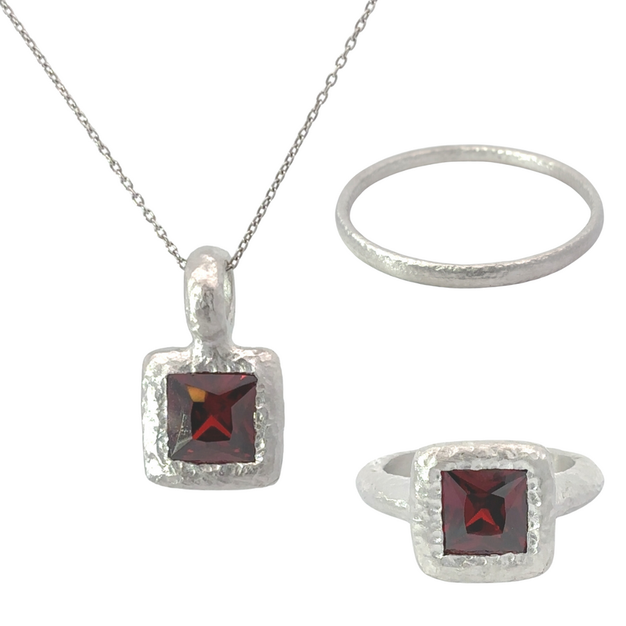 925 silver ring, bracelet, and pendant jewelry se