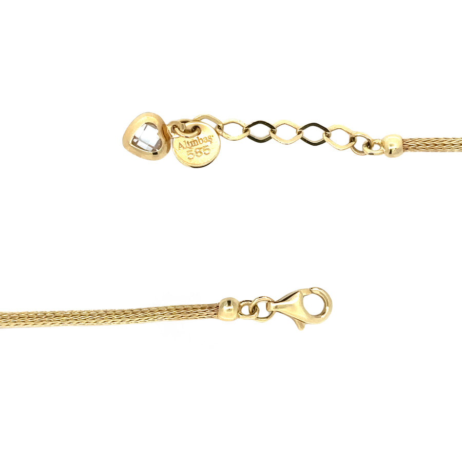 Adjustable 14k Gold Baby Bracelet - 13 to 16 cm