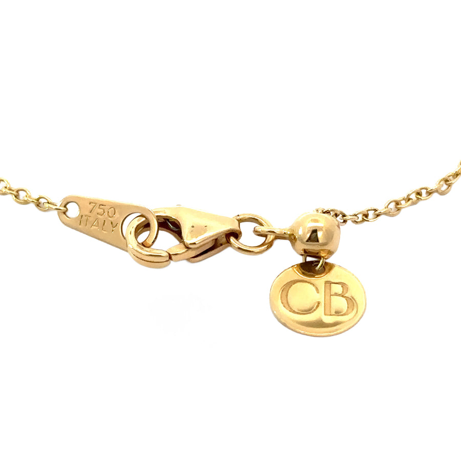 18k Gold Bracelet with Diamond 'G' Letter Charm